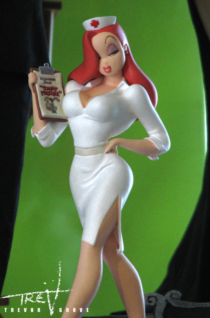 Tummy Trouble Jessica Rabbit by TrevorGrove