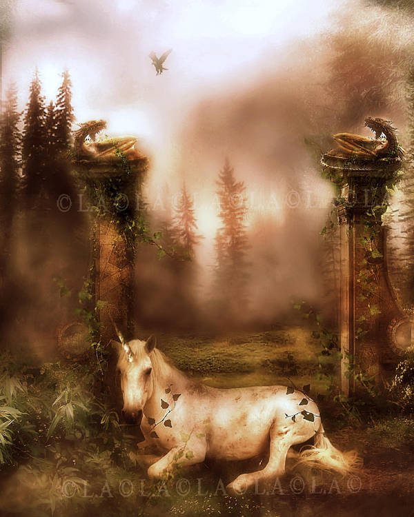 breaking dawn..the last unicorn by L-A-Addams-Art
