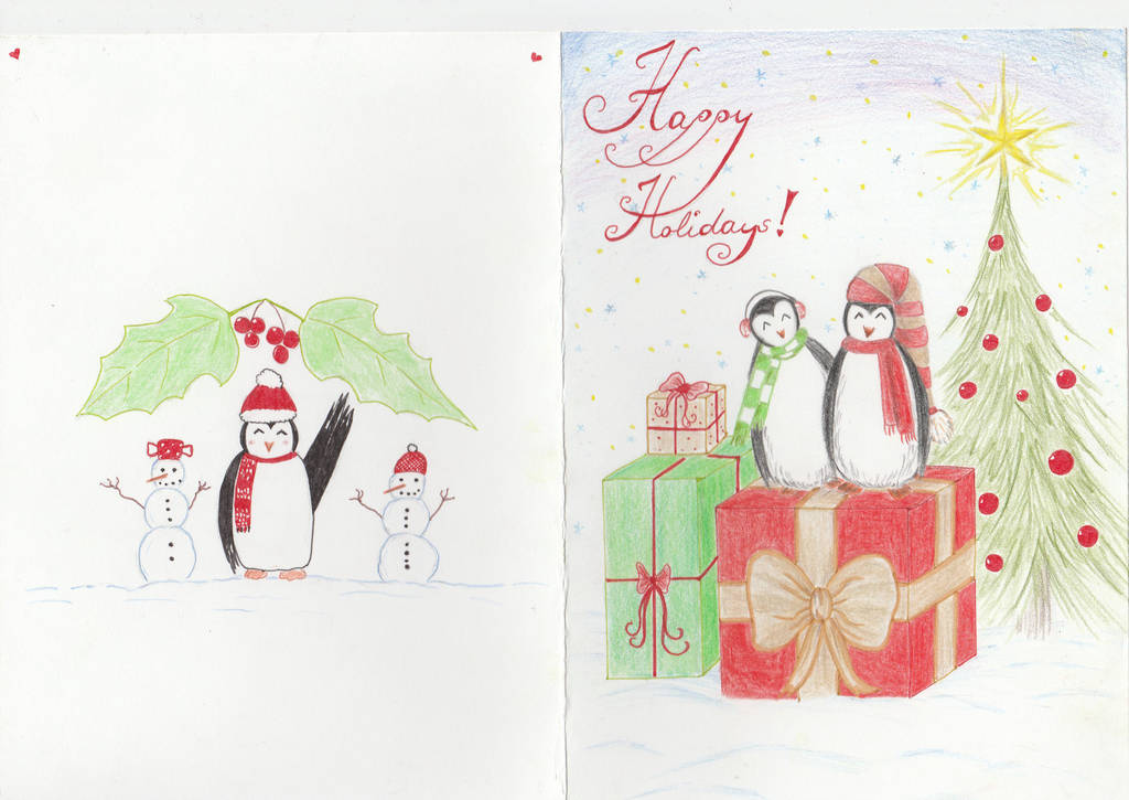 Christmas Penguins by getupp