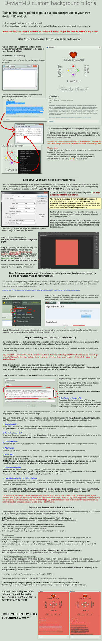 deviantID widget box customization tutorial by CypherVisor