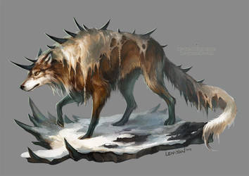 spiked wolf by len-yan