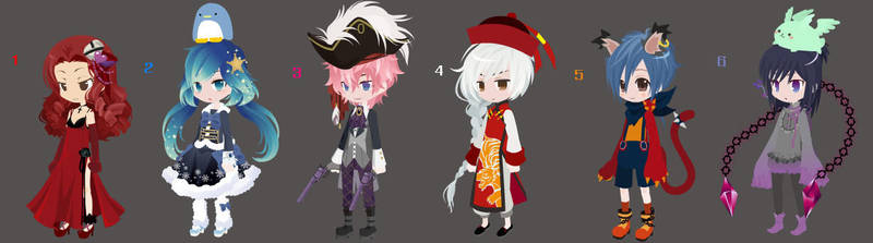Tta Dta Adoptable Batch 2 6 Open By Ask Black Rainbow On Deviantart