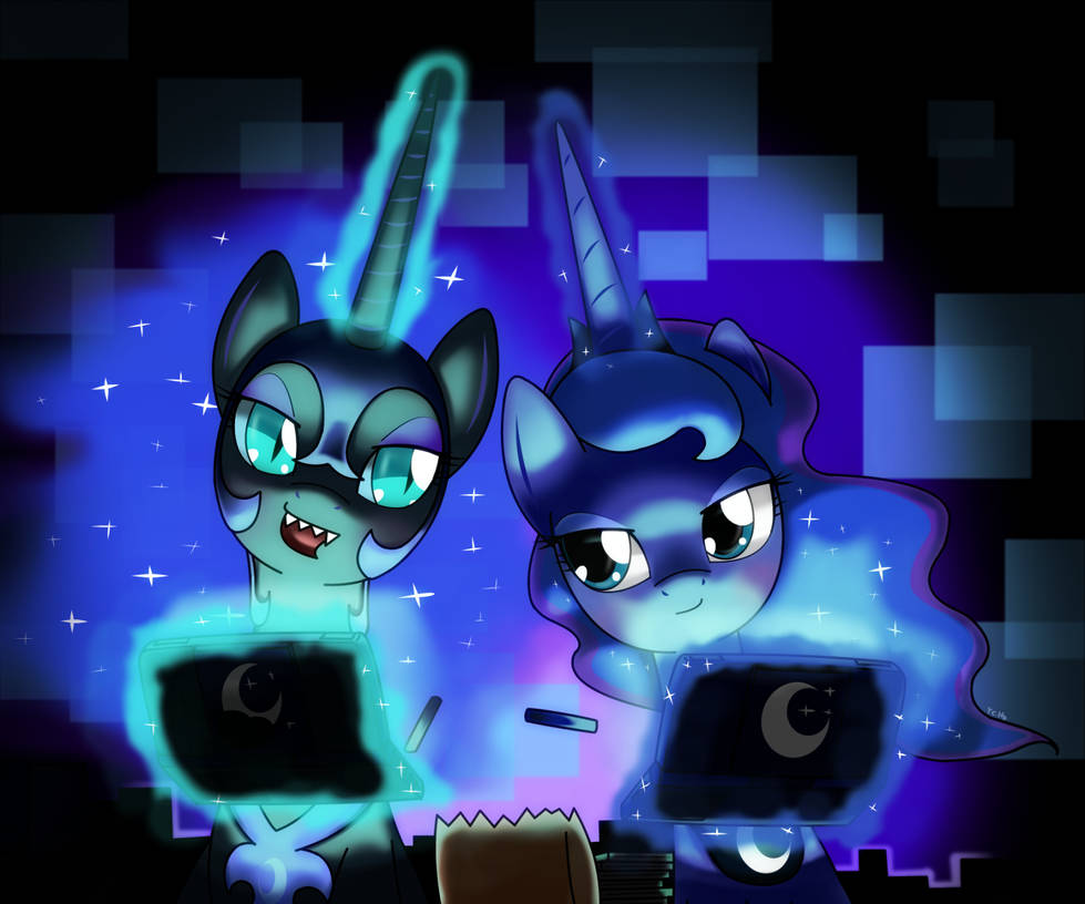 gamer_nightmare_moon_and__gamer_luna_by_
