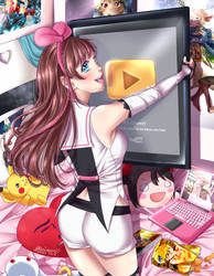 Youtuber Kizuna Ai 1M subscribers by Monicherrie