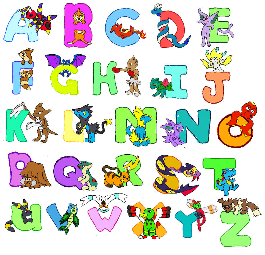 complete pokemon alphabet by hazelblackthorn on DeviantArt