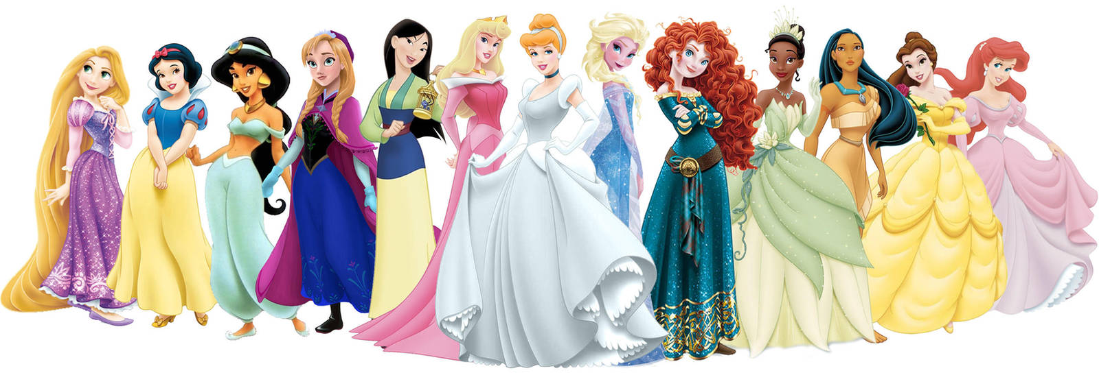 Official Disney Princess Line Up by archibaldart