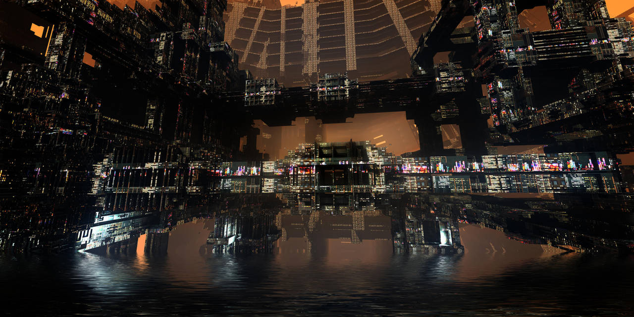 Deus Ex Cityscape by HalTenny