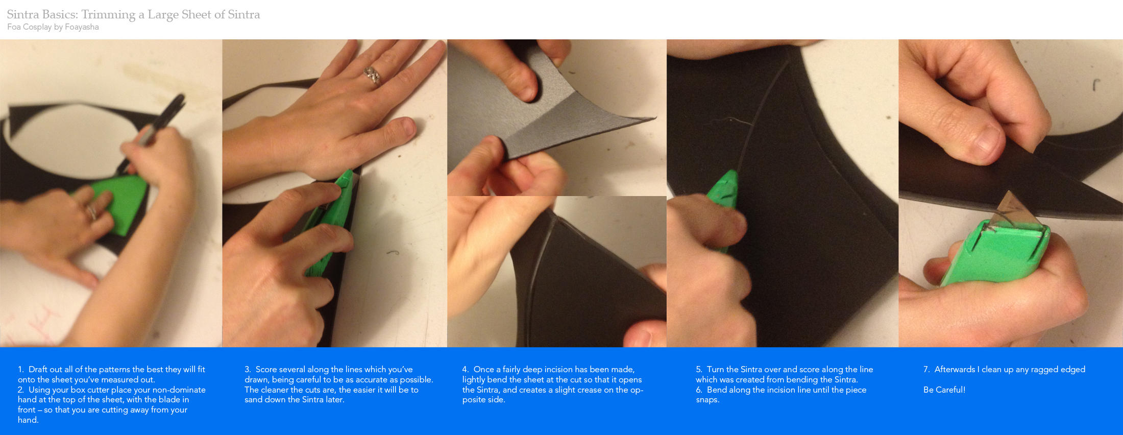Sintra Basics 2 - Cutting out a template piece by Foayasha