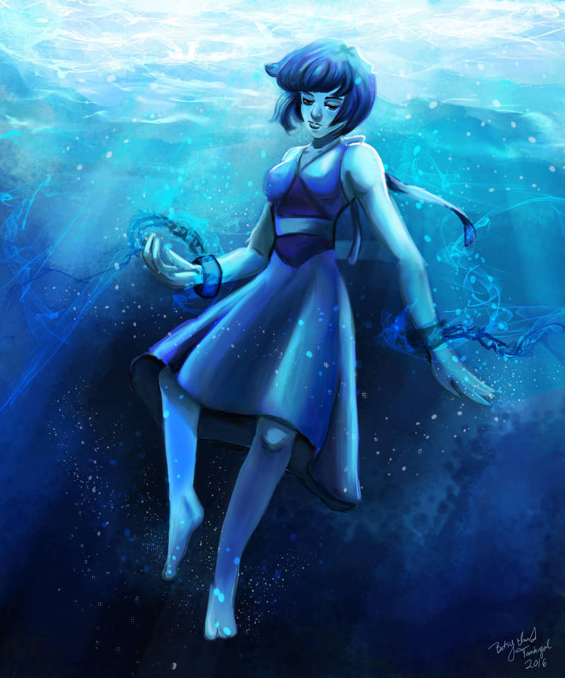 "For a moment, I really felt like things were different, but they're not. No matter where I go, I'm trapped." -Lapis Lazuli I'm slowly getting into Steven Universe and I had a great need to draw La...