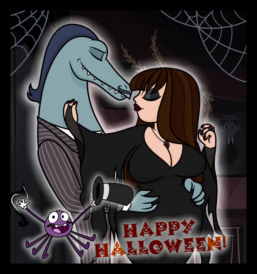 Toffez and Ellicia Addams by Mother-of-Trolls