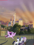A Canterlot Evening. by GreenBrothersArt