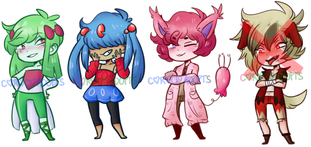 Open 1 4 Pokemon Gijinka Batch 2 By Coroco Adopts On Deviantart