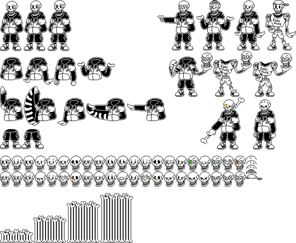 [TS!UnderSwap] Papyrus (Sprite Sheet) by SternwardDrop on DeviantArt