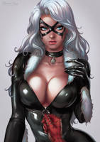 Black Cat Portrait by dandonfuga