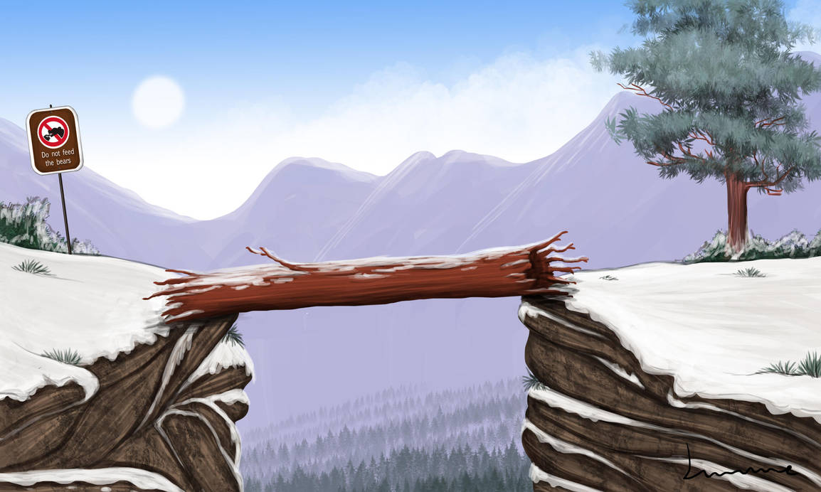 Log Over Chasm by Louisetheanimator Log Over Chasm by Louisetheanimator
