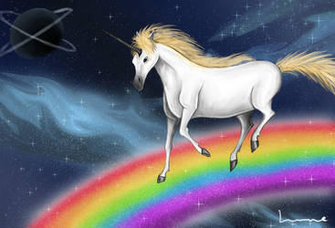 Space Unicorn by Louisetheanimator