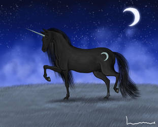 Black Unicorn by Louisetheanimator