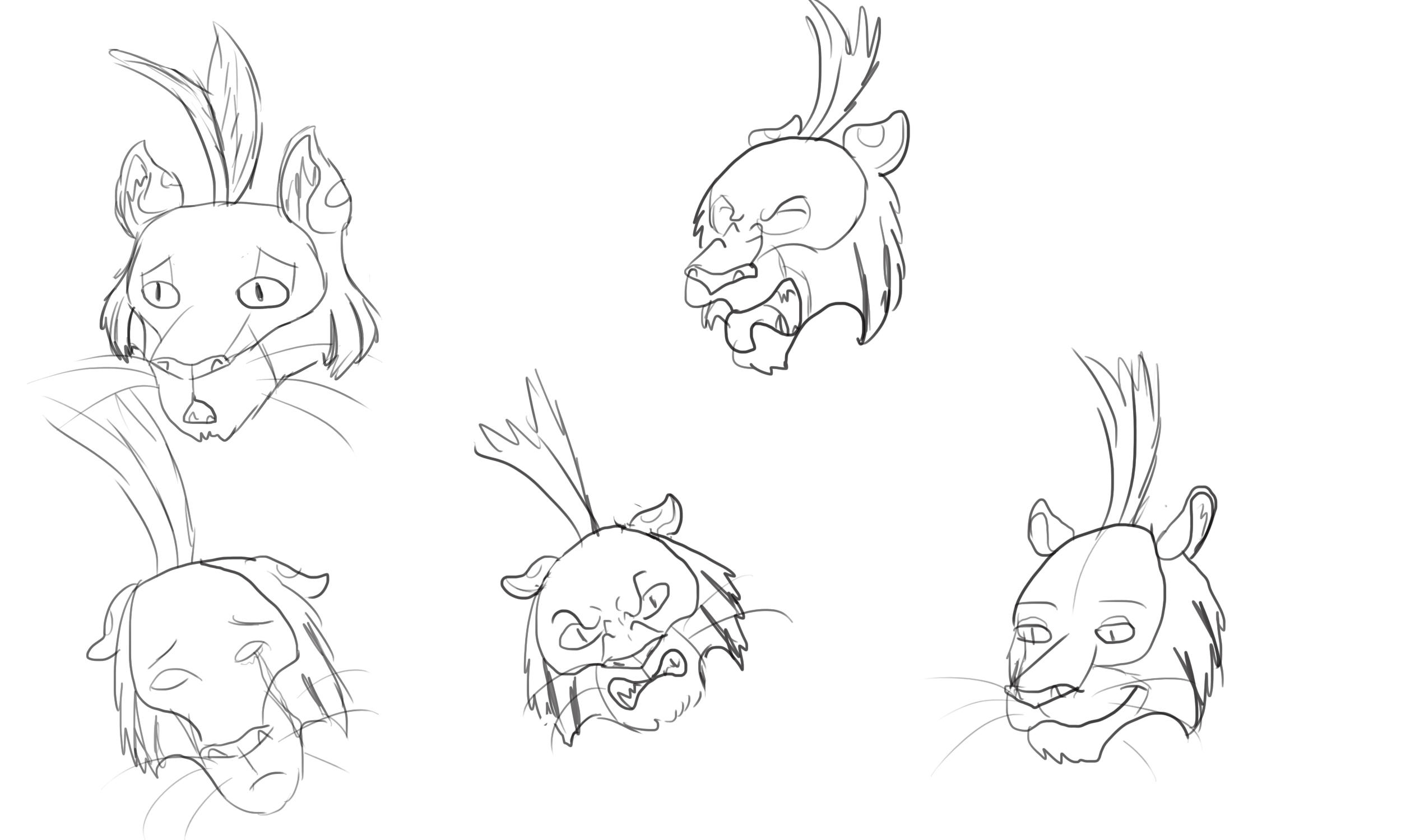 Claw's Expression Sheet by Louisetheanimator