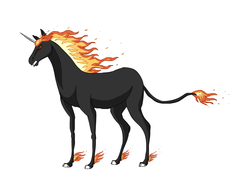 Satan's Unicorn Standing by Louisetheanimator