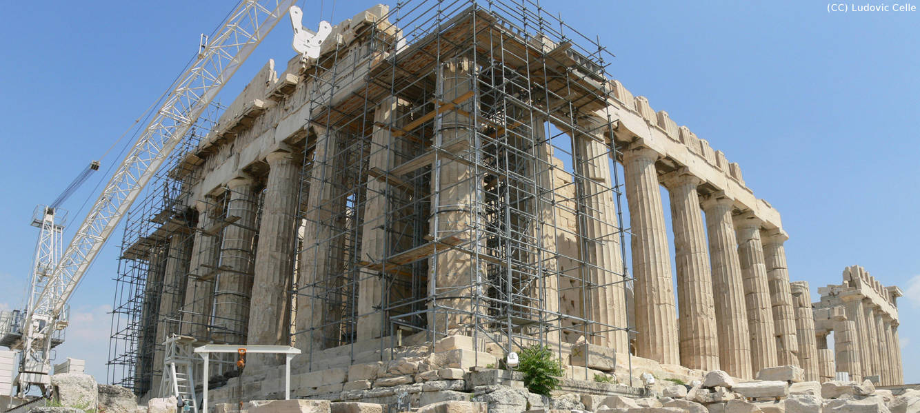Greece - Rebuilding the Parthenon 02 (panorama) by Ludo38
