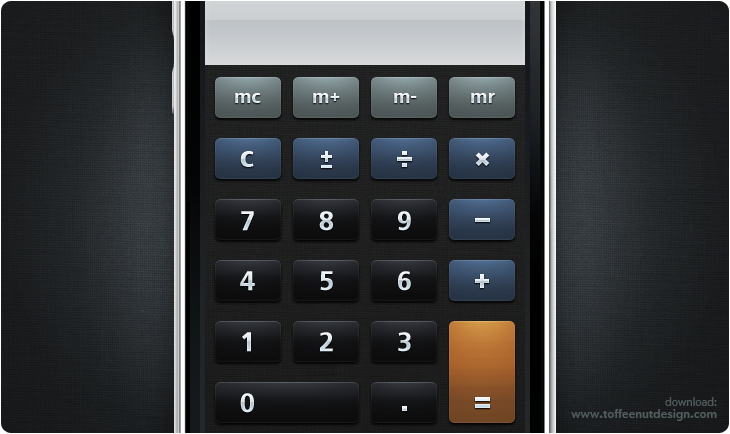 Matte Calculator iPhone Theme by ToffeeNut