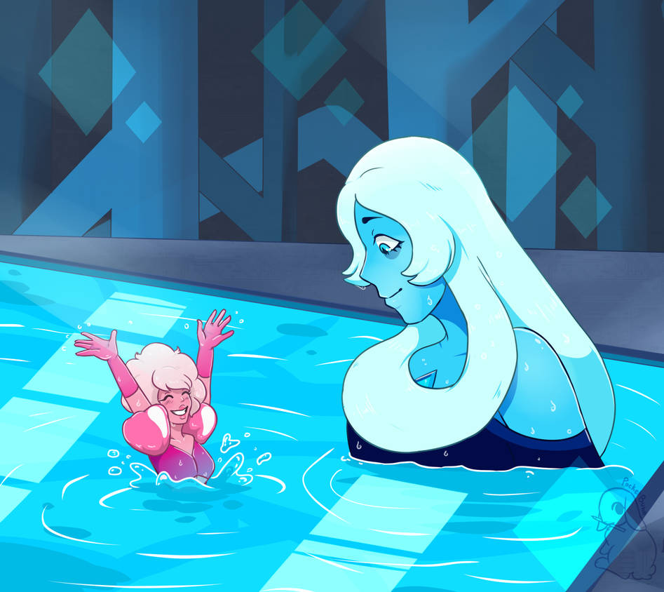 I made another Speedpaint! this drawing is inspired on the episode ''Familiar''  seeing Steven and Blue chilling on this pool made me wonder how that would have looks thousands of years ago wh...