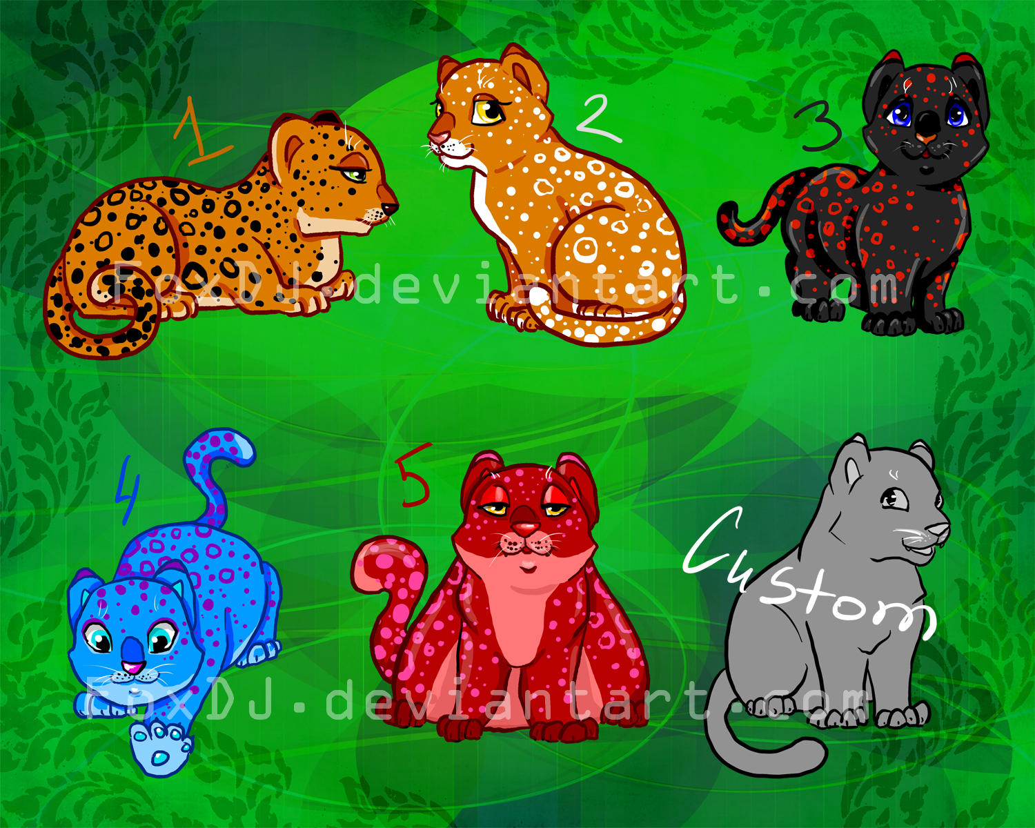 Leopard babies ADOPTS: open! by FoxDJ on DeviantArt