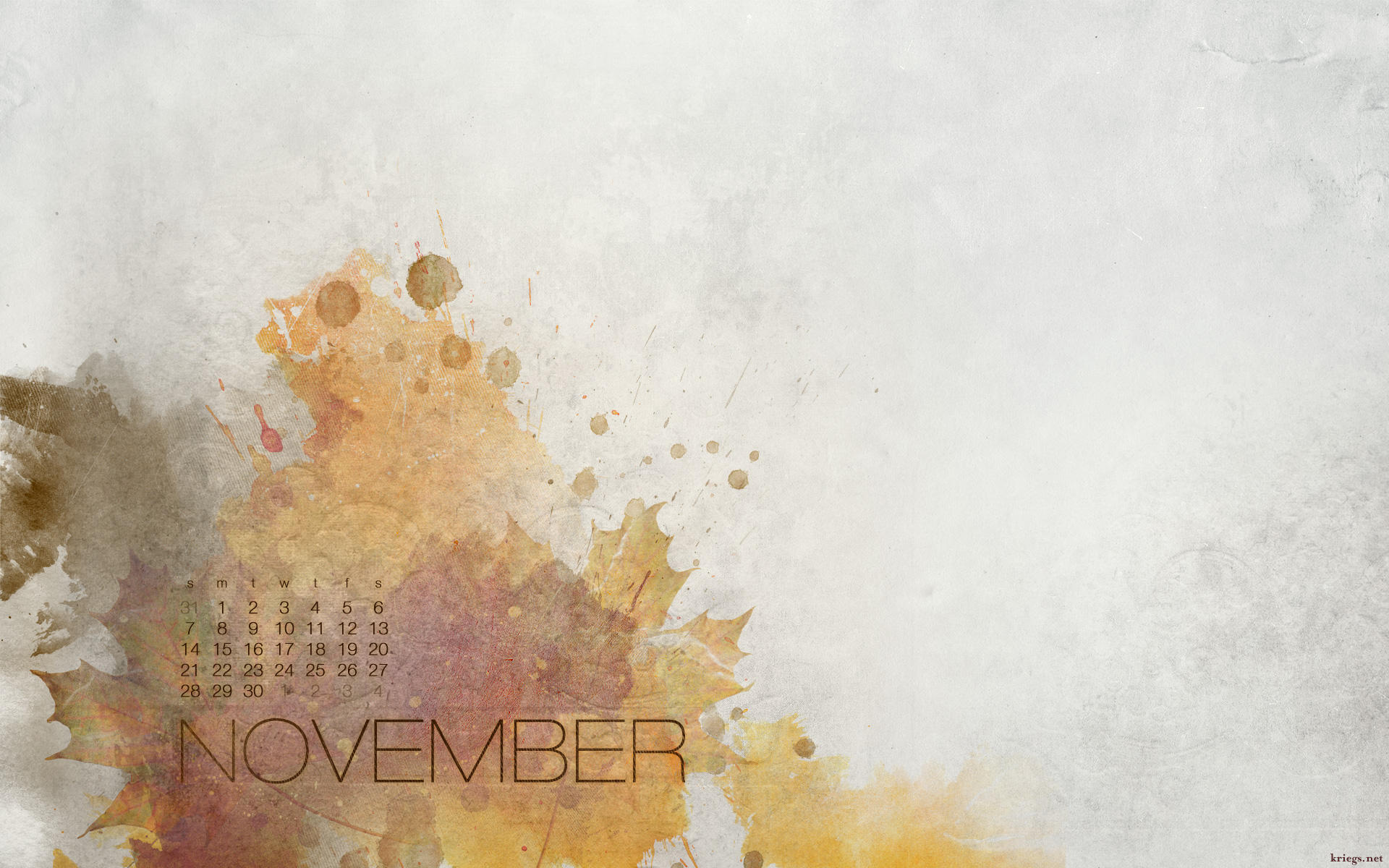 November 2010 Calendar by kriegs