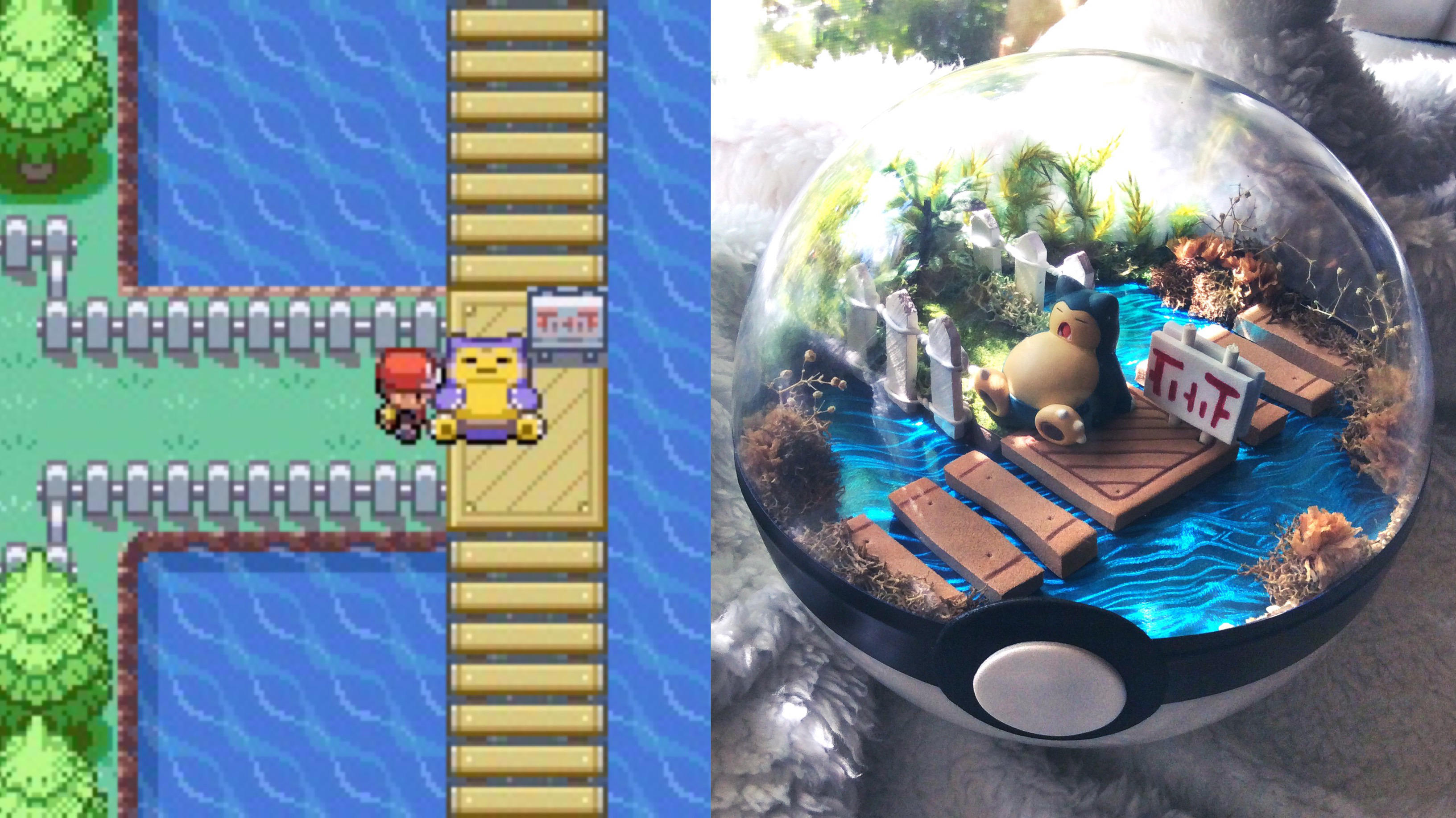 Block Rout Snorlax - Poke Ball Terrarium by TheVintageRealm
