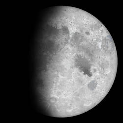 Waxing Gibbous Moon by Kittenpants