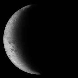 Waning Crescent Moon by Kittenpants