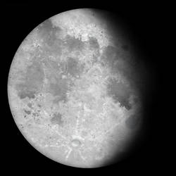 Waning Gibbous Moon by Kittenpants