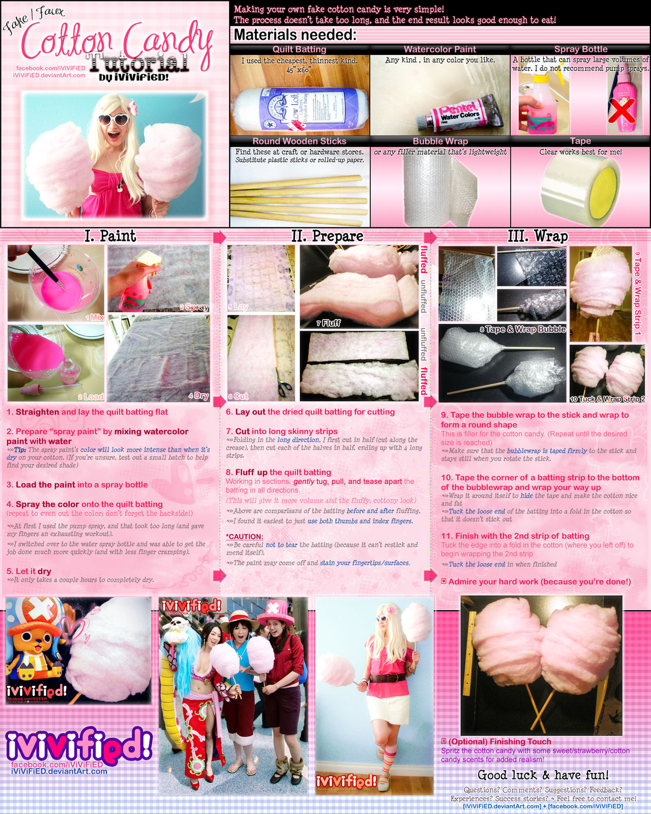 Tutorial: Fake/Faux Cotton Candy by iViViFiED