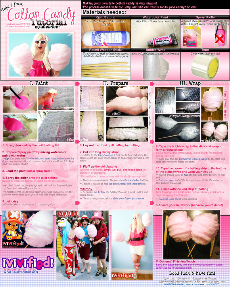 Tutorial: Fake/Faux Cotton Candy by iViViFiED