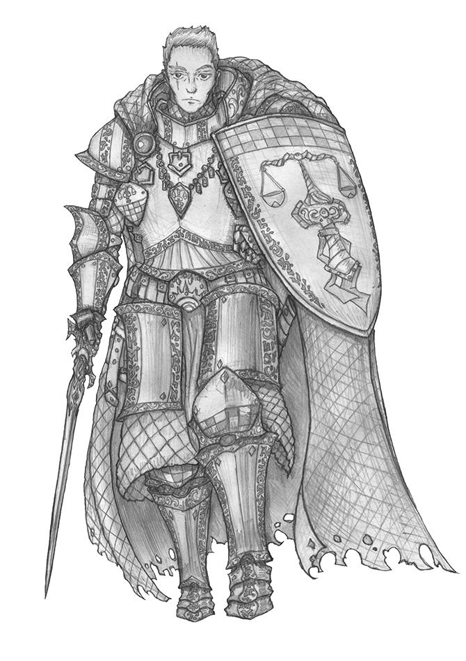 Jehuty - Human Cleric of Tyr by s0ulafein