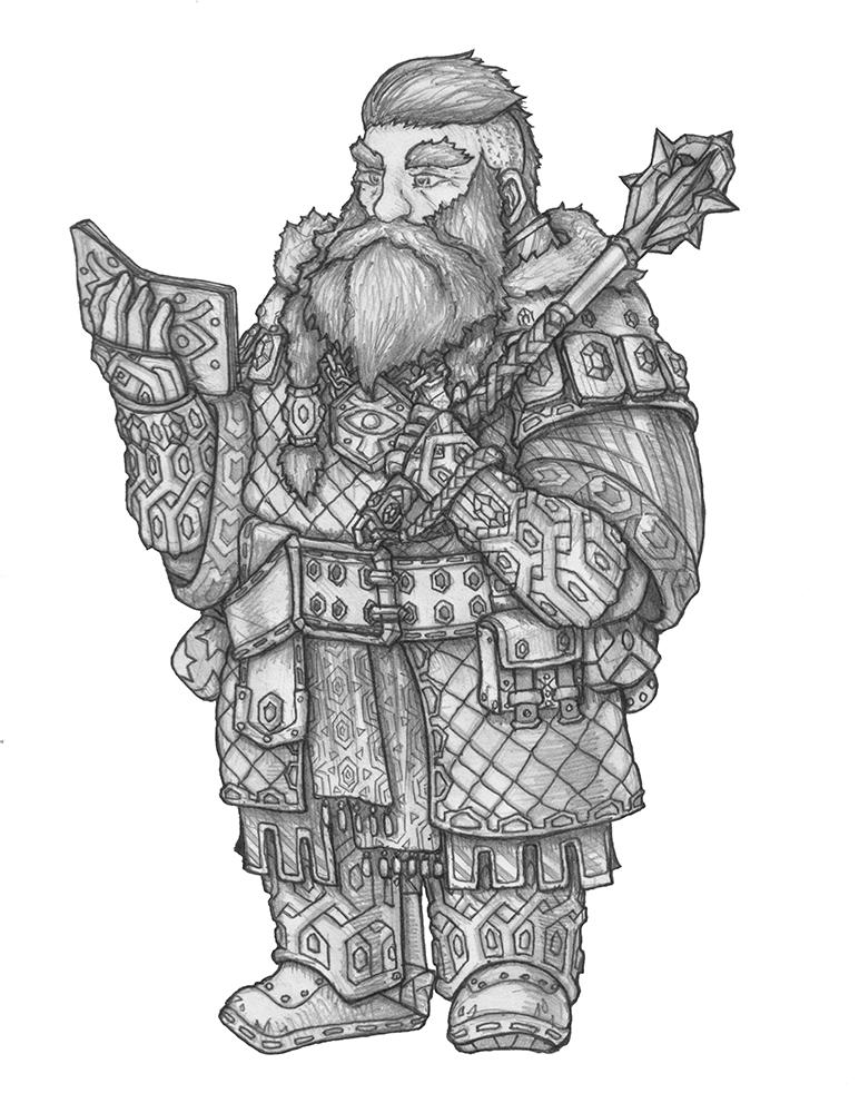 Filrik Danherdst - Dwarf Cleric of Boccob by s0ulafein