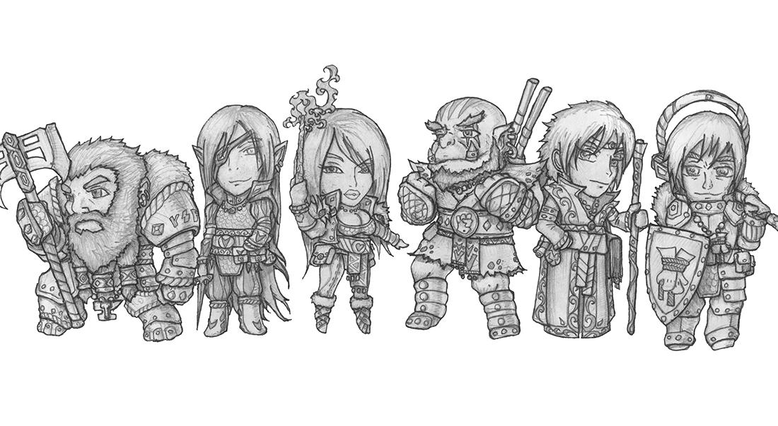 DnD3.5 Party - Murderhobos by s0ulafein