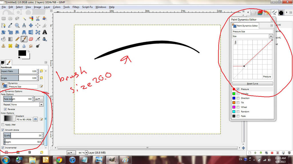 Gimp 2.8 Tapered Brush Dynamics Tutorial by GriffinHuntress on DeviantArt