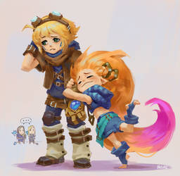Zoe x Ezreal by Hozure