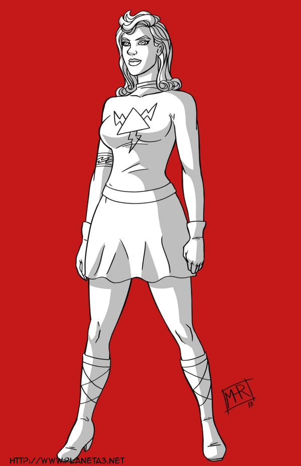 Lightning Girl - Inktober by mhunt