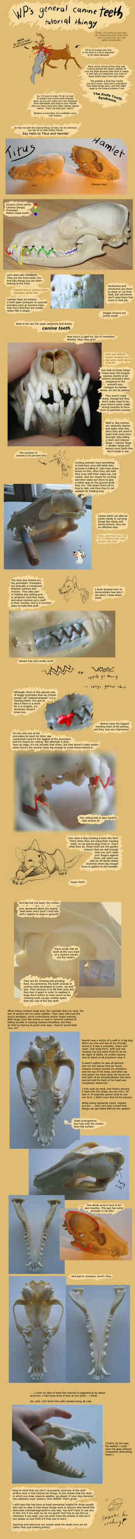 Doggie teeth tutorial-thingy by Paperiapina