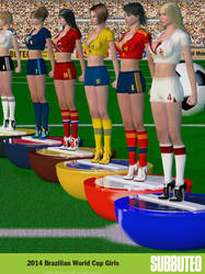 FIFA Brazilian World Cup Girls 2014 by PaulSuttonArt