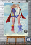 Love is in the Air... Supergirl and Power Girl by PaulSuttonArt