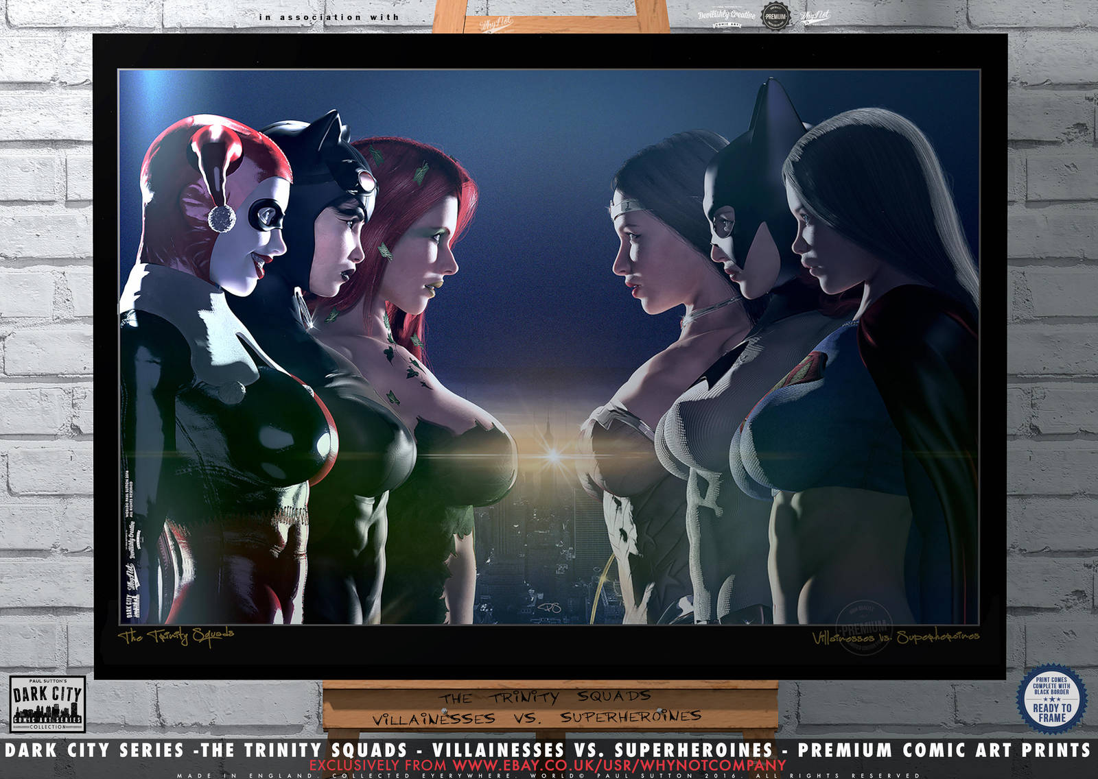 The Trinity Squads, Villainesses vs. Superheroines by PaulSuttonArt