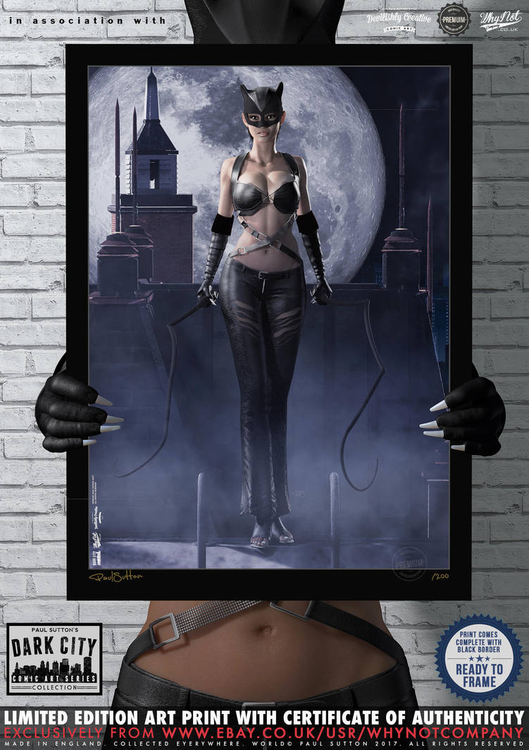 Halle Berry Catwoman 'Dark City' Series by PaulSuttonArt