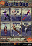Comic Art Cover Prints - Pulp Friction in the Sky by PaulSuttonArt