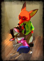 Judy Ear Cleaning Nick by zigrock001