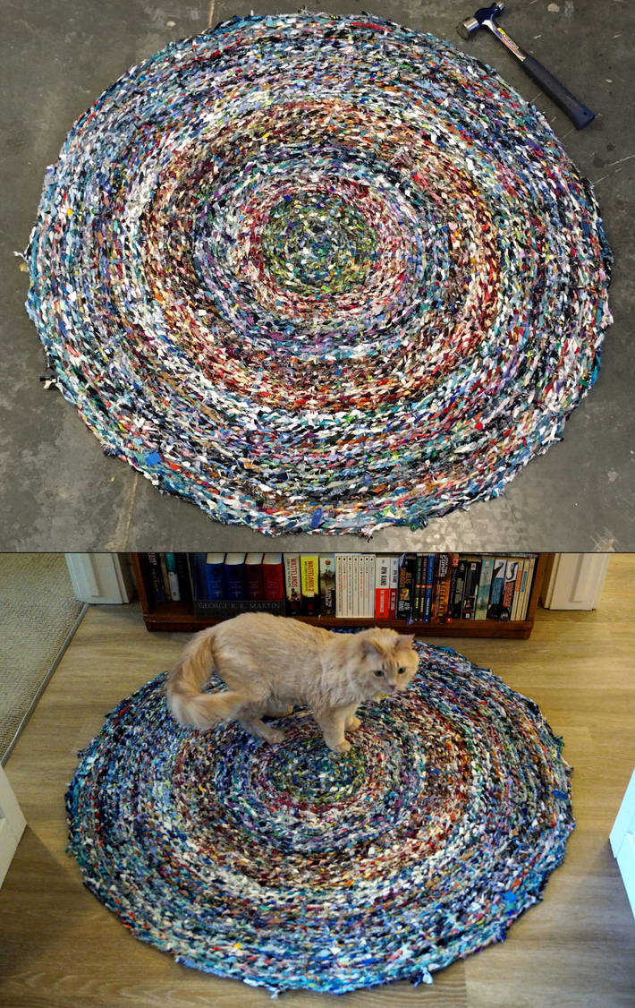 Scrap Fabric Rug Complete! by flufdrax on DeviantArt