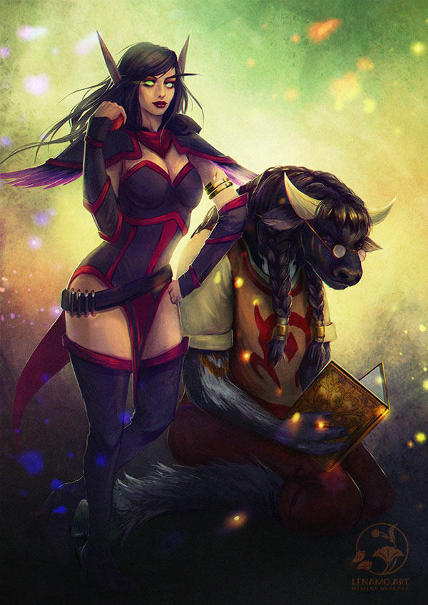 Commission: Valedrine and Miakoda by LenamoArt