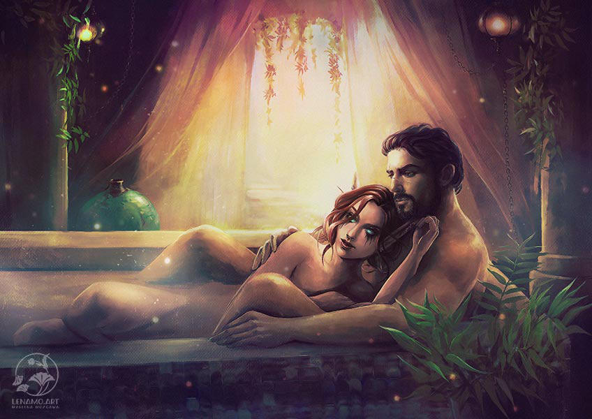 Commission: Marcus and Seraphine by LenamoArt